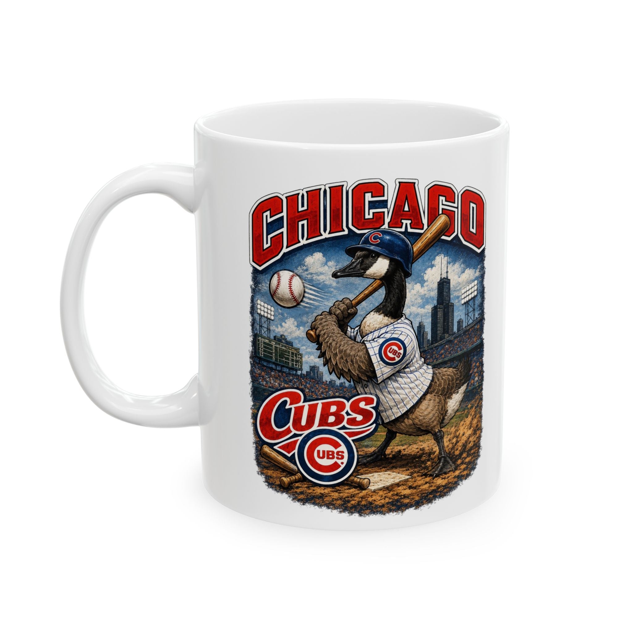 Chicago Cubs Vintage Travel Ceramic Mug